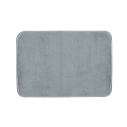 Kúpeľňová rohož FUZZY, 60 x 100 cm, 100 % polyester, protišmyková, sivá