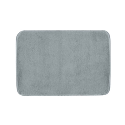 Kúpeľňová rohož FUZZY, 60 x 100 cm, 100 % polyester, protišmyková, sivá
