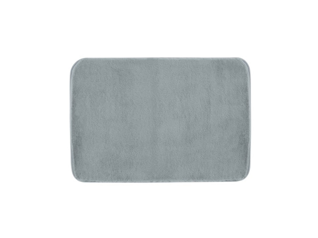 Kúpeľňová rohož FUZZY, 60 x 100 cm, 100 % polyester, protišmyková, sivá