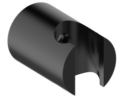 Držiak sprchy okrúhly, pevný, čierna mat Držiak sprchy okrúhly, pevný, čierna mat