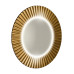 Okrúhle zrkadlo PRIDE s LED osvetlením v ráme ø 75 cm, bronz