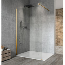 VARIO GOLD MATT jednodielna sprchová zástena na inštaláciu k stene, číre sklo, 800 mm
