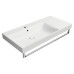 Keramická umývadlová doska NUBES 100x50cm, s policou na pravej strane, matná biela