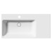 Keramická umývadlová doska NUBES 100x50cm, s policou na pravej strane, biela ExtraGlaze