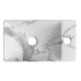 MARGITHA keramické umývadlo 38x22cm, otvor pre batériu vpravo, carrara