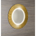 Okrúhle zrkadlo PRIDE s LED osvetlením v ráme ø 90 cm, zlaté