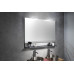 Zrkadlo ERUPTA s LED svetlom a poličkou 120x80cm, čierne matné