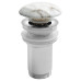 Umyvadlová výpust 5/4“, click-clack, keramická zátka, 10-50mm, bianco carrara