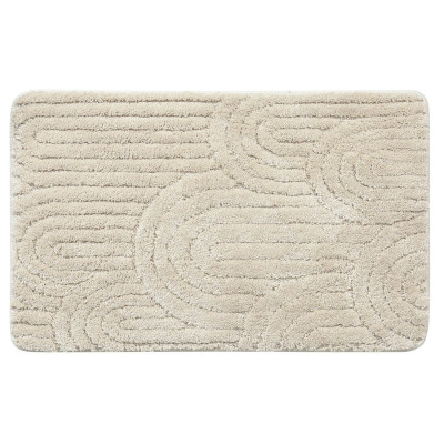 Kúpeľňová rohož RIST, 50 x 80 cm, 100 % polyester, protišmyková, ecru