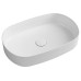 INFINITY OVAL keramické umývadlo na dosku, 55x36 cm, biela mat