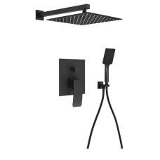 Sprchová súprava GINKO s pákovou batériou, 2 výtokmi, matná čierna Sprchová súprava GINKO s pákovou batériou, 2 výtokmi, matná čierna