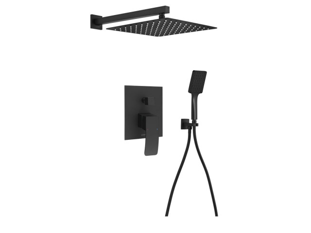 Sprchová súprava GINKO s pákovou batériou, 2 výtokmi, matná čierna Sprchová súprava GINKO s pákovou batériou, 2 výtokmi, matná čierna
