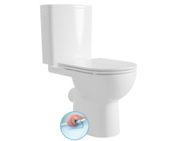TAVON WC kombi, bezrámové, zadný odtok, biele