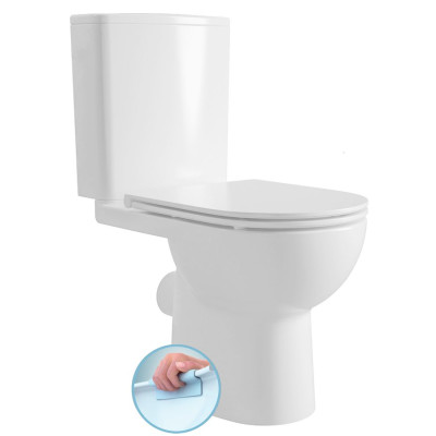 TAVON WC kombi, bezrámové, zadný odtok, biele