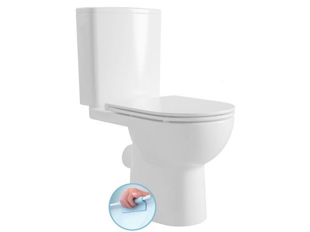 TAVON WC kombi, bezrámové, zadný odtok, biele