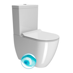 PURA WC kombi, Swirlflush, spodný/zadný odpad, biela ExtraGlaze
