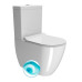 PURA WC kombi, Swirlflush, spodný/zadný odpad, biela ExtraGlaze