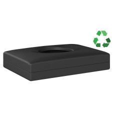 ECOLORED zásobník na hygienické vrecká, 13,5 x 9,5 x 3,2 cm, ABS, Soft Touch, matná čierna