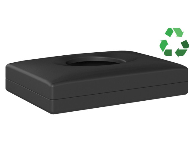 ECOLORED zásobník na hygienické vrecká, 13,5 x 9,5 x 3,2 cm, ABS, Soft Touch, matná čierna