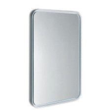 FLOAT zaoblené zrkadlo v ráme s LED osvetlením 600x800mm, biela