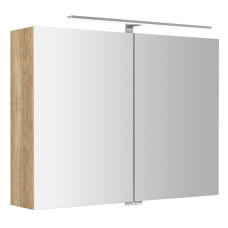 Galéria RIWA s LED osvetlením, 81x70x17cm, dub alabama