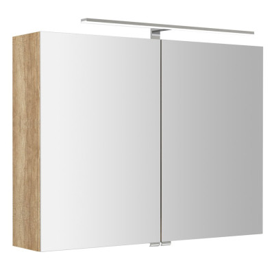 Galéria RIWA s LED osvetlením, 81x70x17cm, dub alabama