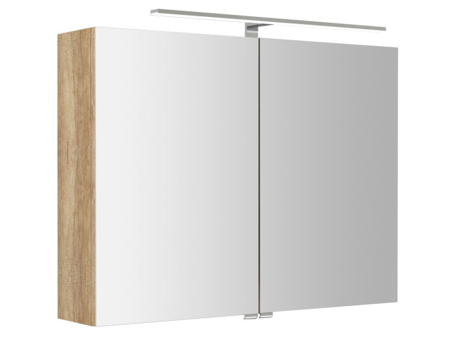 Galéria RIWA s LED osvetlením, 81x70x17cm, dub alabama
