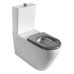 MEDIC WC kombi, zvýšený sedák, Rimless, 37x80 cm, spodný/zadný odpad, biela