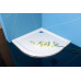 SERA sprchová vanička z liateho mramoru, štvrťkruh 100x100x4cm, R550, biela