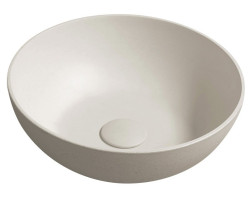 FORMIGO betónové umývadlo na doske, Ø 39 cm, piesok