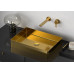 AURUM nerezové umývadlo 50x35,2 cm, vrátane výpuste, zlatá