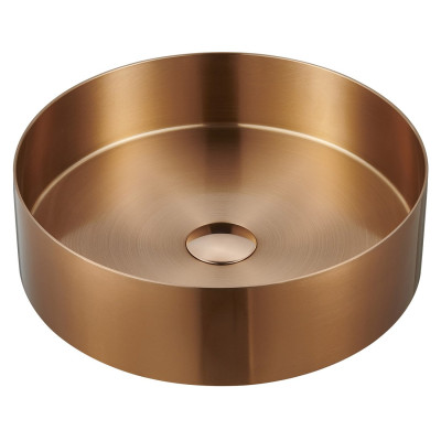 AURUM nerezové umývadlo, priemer 38 cm, vrátane výpuste, ružové zlato