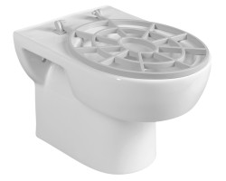 Výlevka keramická závesná s roštom 36x52 cm, biela