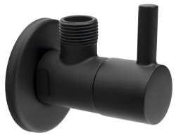 Rohový ventil 1/2„x3/8“, okrúhly, čierny matný