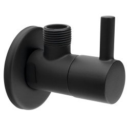 Rohový ventil 1/2„x3/8“, okrúhly, čierny matný