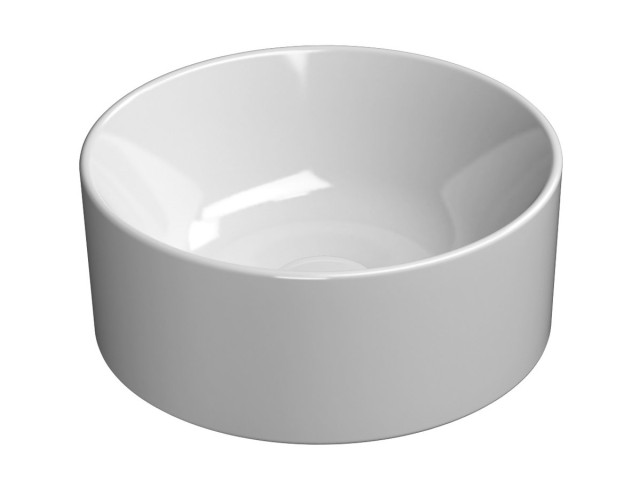 KUBE X keramické umývadlo na dosku, priemer 32 cm, biela ExtraGlaze