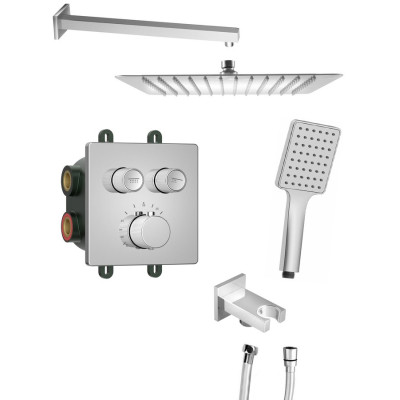 SMART SELECT sprchový set s termostatickou batériou, 2 výstupy, výstup, chróm