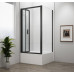 Obdĺžnikový sprchový kút DEEP BLACK 1000x900mm L/P variant, číre sklo