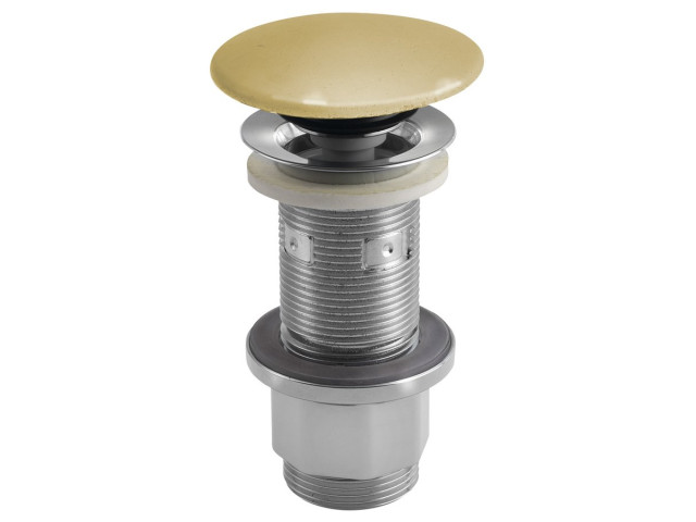 Odtok umývadla 5/4", click-clack, betónová zátka, 10-80 mm, žltá pololesklá
