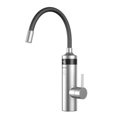 Elektrický kohútik TON s prietokovým ohrievačom vody, flexibilným ramenom, 230 V, 3 kW, čierny/nehrdzavejúca oceľ