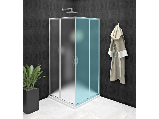 SIGMA SIMPLY sprchové dvere posuvné pre rohový vstup 800 mm, sklo Brick