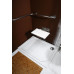 Sklopné sprchové sedadlo s opornou nohou, biela (301102181)