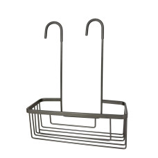 SMART závesný organizér do sprchy, napájaný batériami, 300 x 375 x 120 mm, farba gun metal