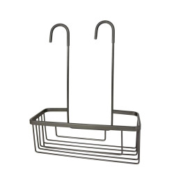 SMART závesný organizér do sprchy, napájaný batériami, 300 x 375 x 120 mm, farba gun metal