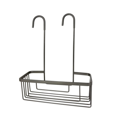 SMART závesný organizér do sprchy, napájaný batériami, 300 x 375 x 120 mm, farba gun metal