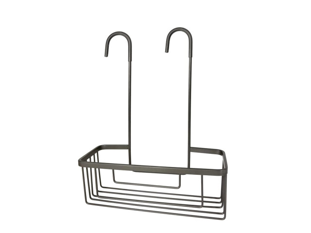 SMART závesný organizér do sprchy, napájaný batériami, 300 x 375 x 120 mm, farba gun metal