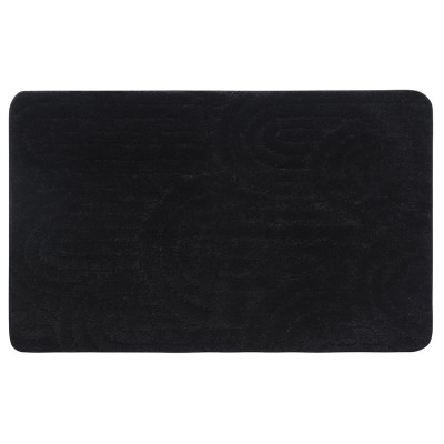 Kúpeľňová rohož RIST, 50 x 80 cm, 100 % polyester, protišmyková, čierna