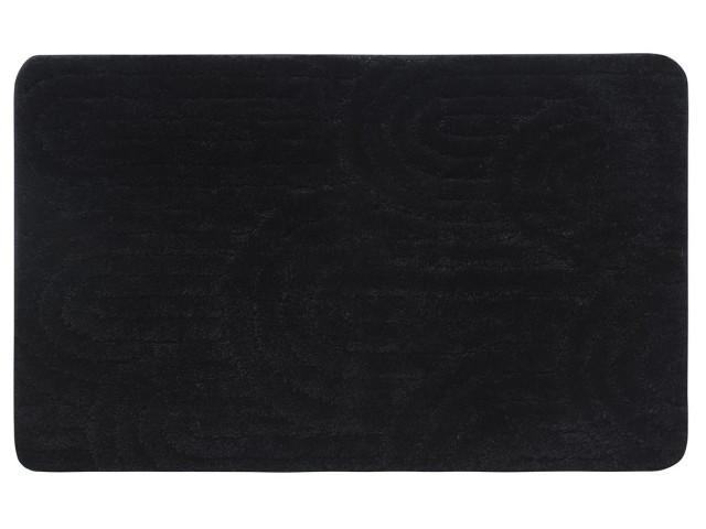 Kúpeľňová rohož RIST, 50 x 80 cm, 100 % polyester, protišmyková, čierna
