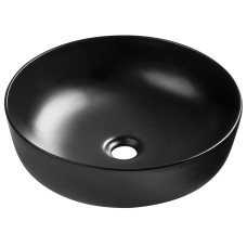 Keramická umývadlová misa RONDEA na dosku Ø 41 cm, matná čierna