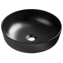 Keramická umývadlová misa RONDEA na dosku Ø 41 cm, matná čierna